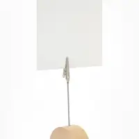 Подставка под ценник, фото &laquo;Прищепка&raquo;, с зажимом, 2.5&times;2.5&times;11 см, цвет серебро