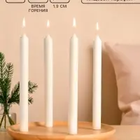 Набор хозяйственных свечей парафиновых, 1.9&times;24.5 см, 9 ч, 65 г, 4 шт.
