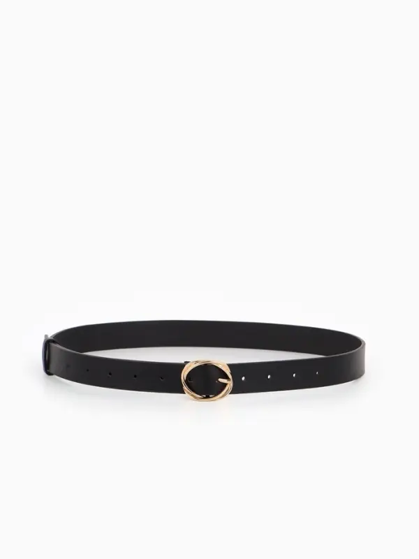 Ремень жен 05-01-01-01, Июнь2510, 2,9*0,3*110 см, без винта, пряж золото, 1 прокол, черный 1090314 Ремень жен 05-01-01-01, Июнь2510, 2,9*0,3*110 см, без винта, пряж золото, 1 прокол, черный 1090314