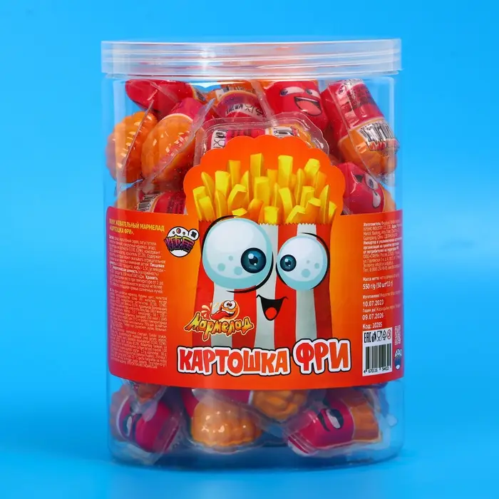 Мармелад жевательный «Картошка фри», 11 г Мармелад жевательный «Картошка фри», 11 г