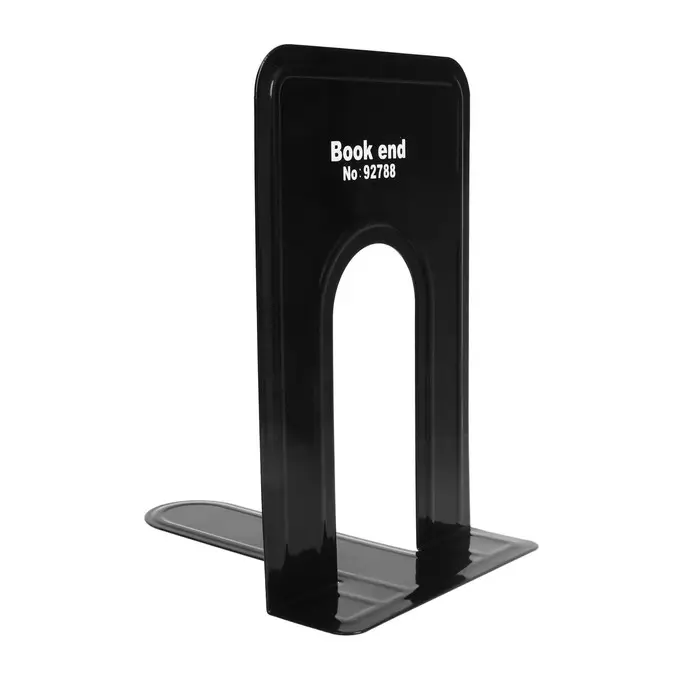 Держатель (ограничитель) подставка для книг, 21&times;16&times;13 см, 2 шт., металл, чёрный