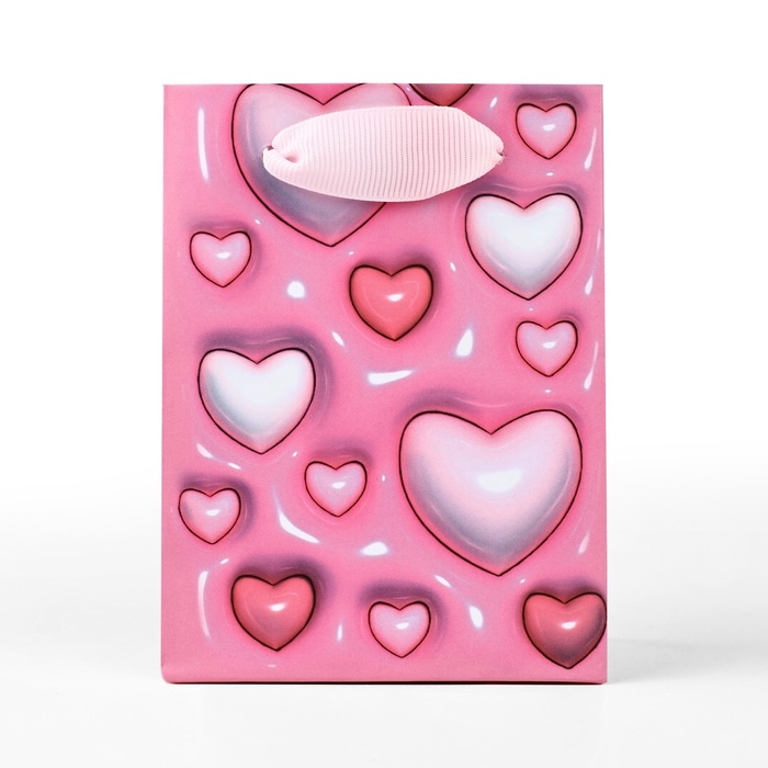 Пакет ламинированный «Сердца», 9 × 12 × 6,5 см Пакет ламинированный «Сердца», 9 × 12 × 6,5 см