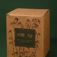 Органайзер для ватных палочек &laquo;BAMBOO&raquo;, с крышкой, d=9.5&times;9.7 см, прозрачный, коричневый