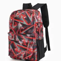 Рюкзак школьный на молнии, с карманами, с принтом, 30&times;13&times;42 см, чёрный