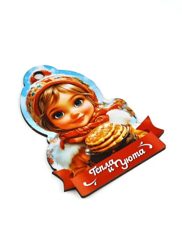 Подвеска деревянная на масленицу «Девочка», 9.2×12.9 см Подвеска деревянная на масленицу «Девочка», 9.2×12.9 см