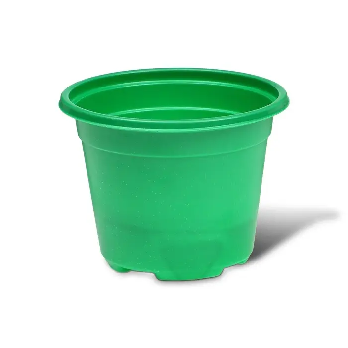 Горшок для рассады, 500 мл, d=11 см, h=8.5 см, мягкий пластик, зелёный, набор 10 шт., Greengo