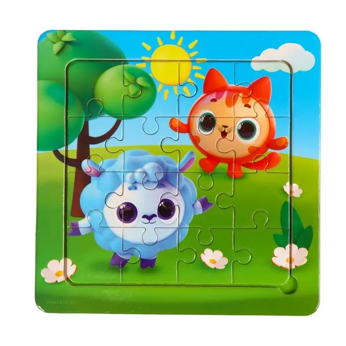 Пазлы «Весело играем», 16 элементов, 14×14 см Пазлы «Весело играем», 16 элементов, 14×14 см