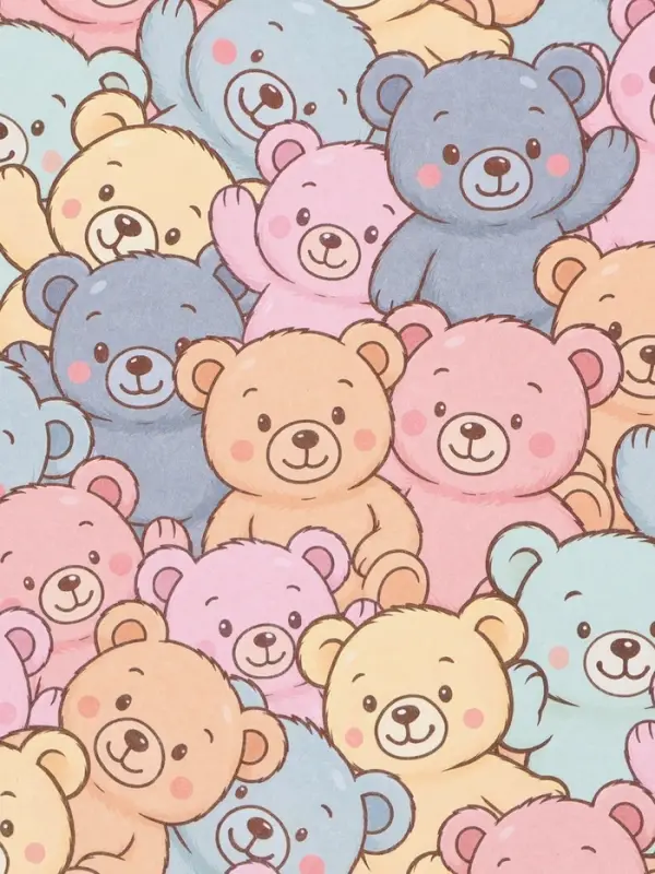 Бумага упаковочная крафтовая &laquo;Весёлые медведи&raquo;, 50&times;70 см
