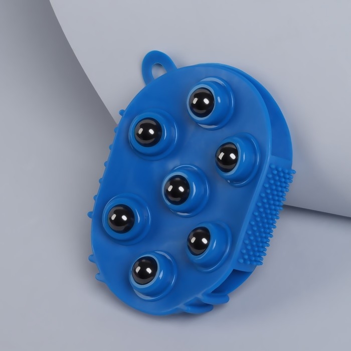 Массажёр, двусторонний, универсальный, 7 шариков, с подвесом, 13 × 10 × 4см, цвет МИКС Массажёр, двусторонний, универсальный, 7 шариков, с подвесом, 13 × 10 × 4см, цвет МИКС