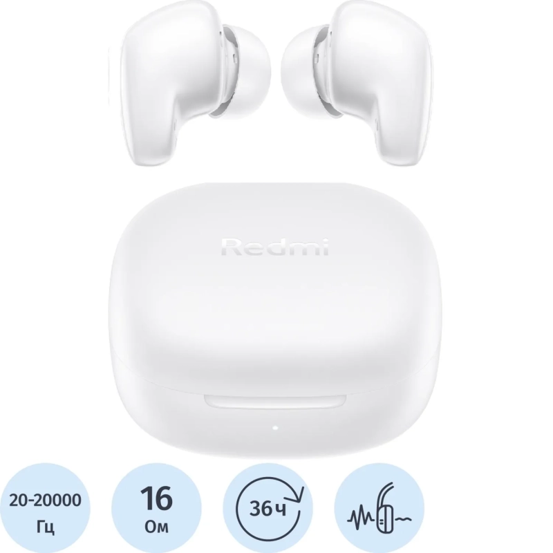 Наушники Xiaomi Redmi Buds 6 Play White (BHR8773GL)