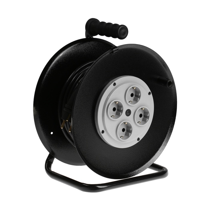 Удлинитель на катушке 30 м, 16 А, 250 В, IP20, ПВС 3х2.5, каркас металл Удлинитель на катушке 30 м, 16 А, 250 В, IP20, ПВС 3х2.5, каркас металл