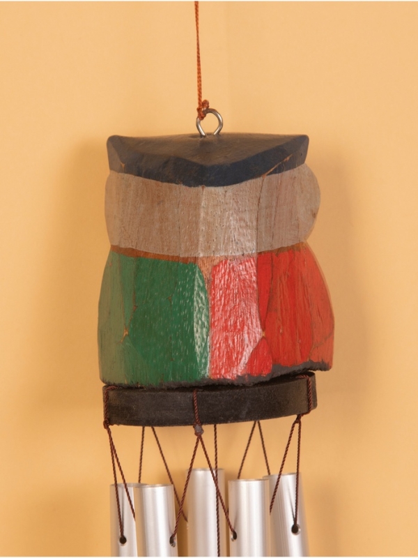 Музыка ветра Музыка ветра "Совёнок" дерево, алюминий, 8х8х80 см,