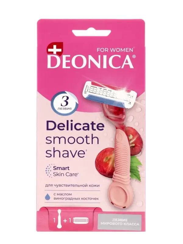Бритвенный станок со сменной кассетой DEONICA 3 FOR WOMEN Бритвенный станок со сменной кассетой DEONICA 3 FOR WOMEN