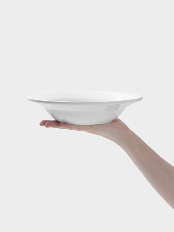 Тарелка глубокая Hanna Knövell, d=22.7 см, фарфор, белая