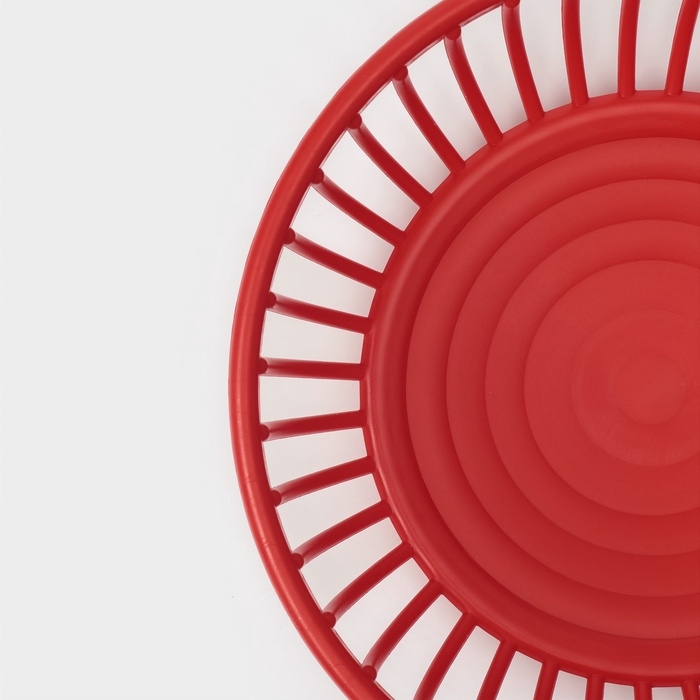 Фруктовница Доляна «Дискарт», пластик, 21.5×6.7 см, красная Фруктовница Доляна «Дискарт», пластик, 21.5×6.7 см, красная