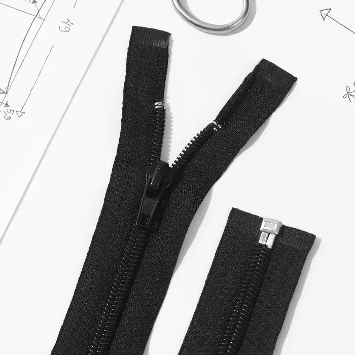 Молния «Спираль», №5, разъёмная, замок автомат, 50 см, чёрная