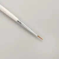 Кисть для дизайна ногтей, точечная, 18 см, d=3×8 мм, белая