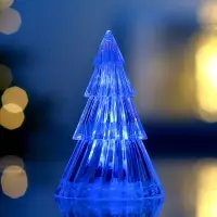 Световая фигура "Елочка", 9 см, 1 LED, LR44x3, RGB