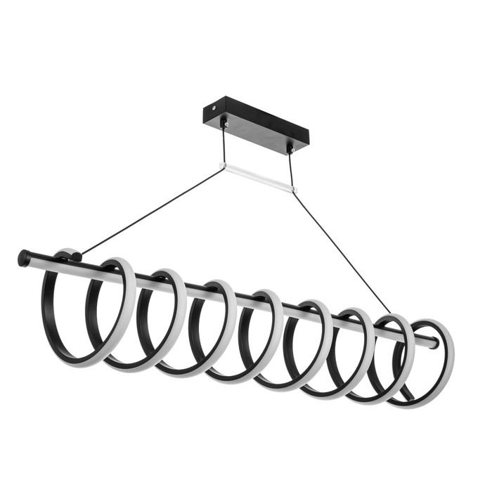 Светильник с ПДУ Светильник с ПДУ "Спираль" LED 130Вт 3000-6000К черный 100х19х21 см