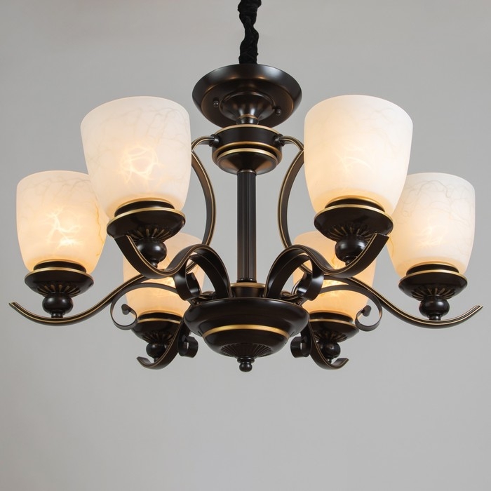 Люстра Люстра "Аруна" 6х40Вт Е27 черный 67х67х46 см BayerLux