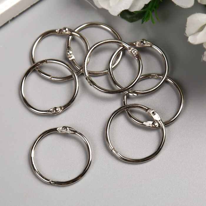 Кольца для творчества (для фотоальбомов) Кольца для творчества (для фотоальбомов) "Золото/Серебро" внутр. d= 2,5 см внешн. d=3 см набор 10 шт