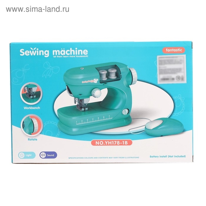 Швейная машина «Мята» с катушками, лапка двигается, световые и звуковые эффекты Швейная машина «Мята» с катушками, лапка двигается, световые и звуковые эффекты