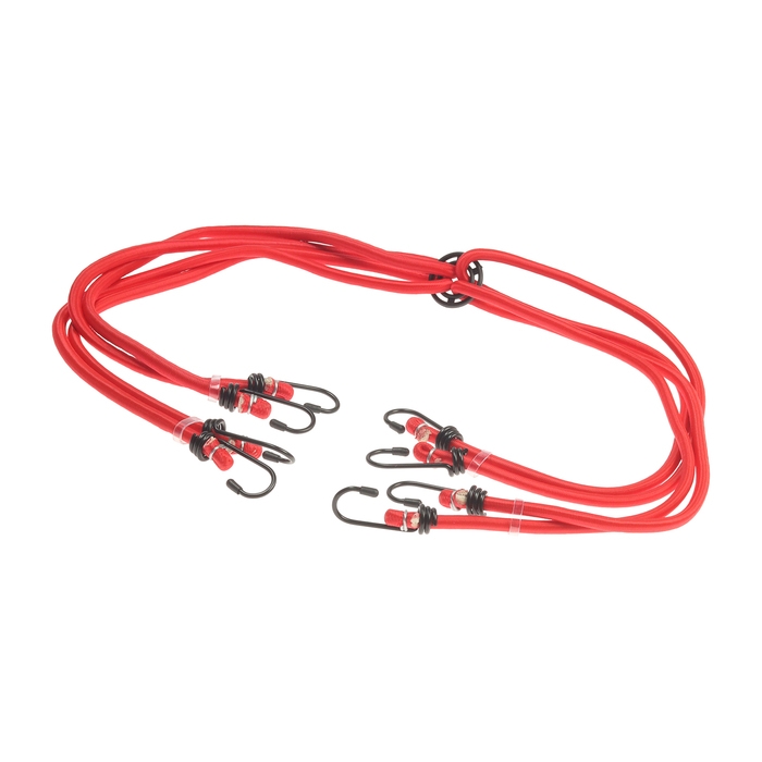 Резинка для крепления багажа  Резинка для крепления багажа "Паук" 100 см, d8 мм, металлические крючки, набор 4 шт