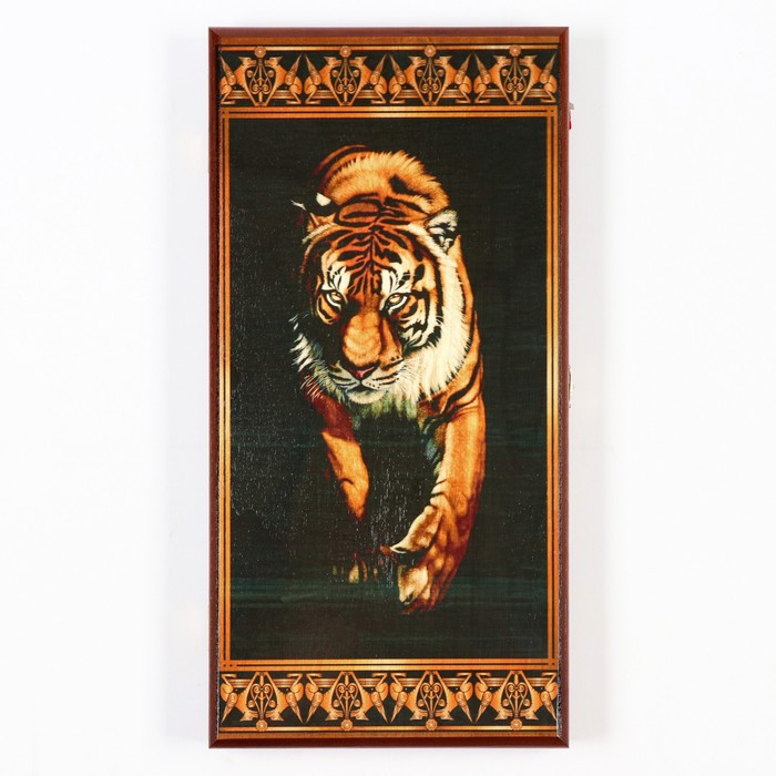 Нарды деревянные большие, настольная игра Нарды деревянные большие, настольная игра "Тигр", 40 х 40 см, с шашками