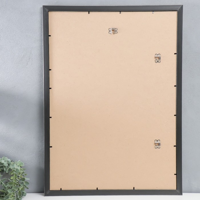 Фоторамка пластик "МИРАМ" 50х70 см, серебро (пластиковый экран)