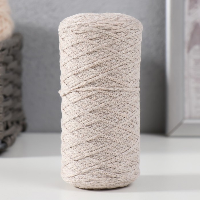 Шнур для вязания без сердечника 70% хлопок, 30% полиэстер 1мм 200м/60±10гр (03- льняной) Шнур для вязания без сердечника 70% хлопок, 30% полиэстер 1мм 200м/60±10гр (03- льняной)