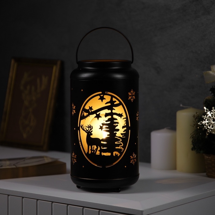 Фигура световая Фигура световая "Олень в лесу", 12.3x23 см, 1 LED. АААх3(не в компл.), свечение тёплое белое