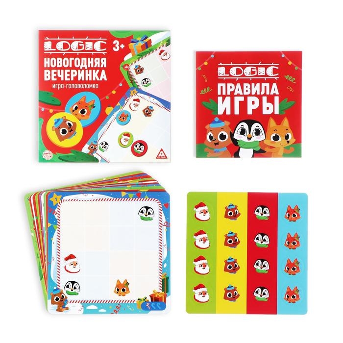 Новогодняя настольная игра-головоломка «Новый год: Logic. Вечеринка», 15 карт, 3+ Новогодняя настольная игра-головоломка «Новый год: Logic. Вечеринка», 15 карт, 3+