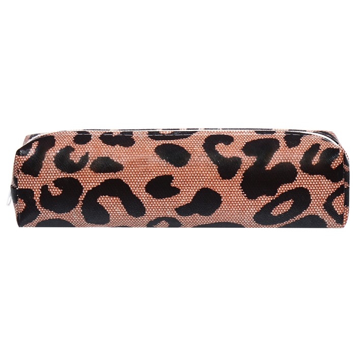 Пенал школьный на молнии Пенал школьный на молнии "Леопард" Calligrata, коричневый