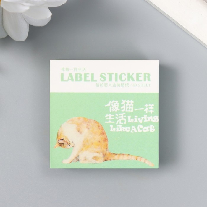 Набор наклеек Набор наклеек "Котейки" 40 шт в коробочке 3,8х3,8 см