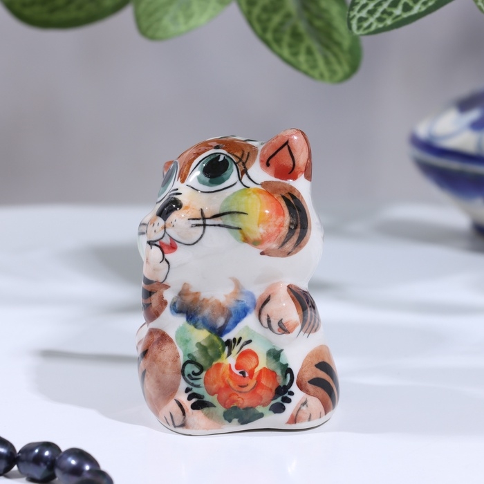 Сувенир Сувенир "Кот Ласка", гжель, цвет