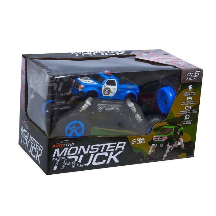 Джип радиоуправляемый «Полиция», работает от аккумулятора, цвет синий Джип радиоуправляемый «Полиция», работает от аккумулятора, цвет синий