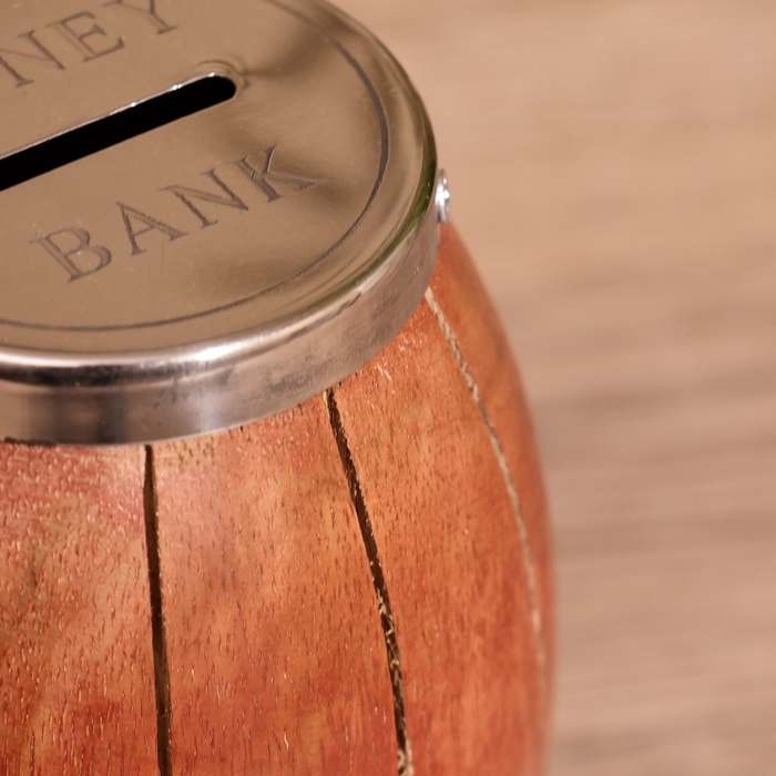 Копилка  Копилка "Банк" 9х9х12 см, манговое дерево