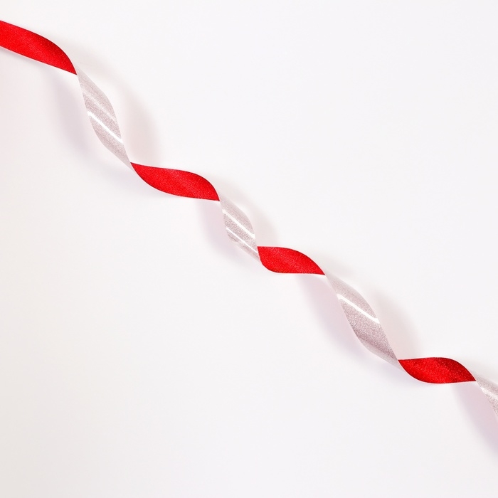 Лента для декора и подарков с глиттером Лента для декора и подарков с глиттером "Тиффани", 1,2см х 45м, красная