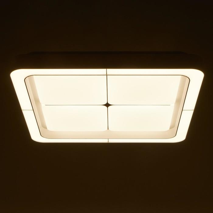 Люстра с ПДУ 60407/1 LED 144Вт диммер 3000-6000К белый 50х50х8 см BayerLux