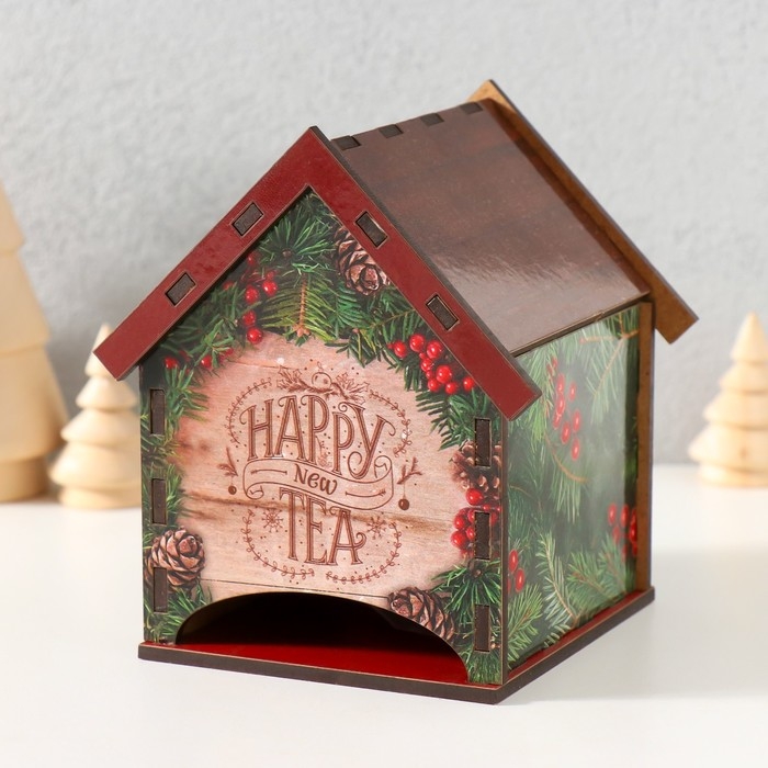 Чайный домик "Happy new Tea" 10,5х9,5х12 см