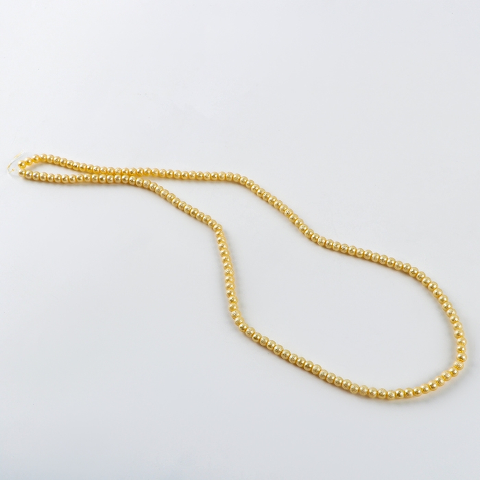 Бусины из стекла, набор 140 шт., размер 1 шт. — 6 мм, цвет жёлтый