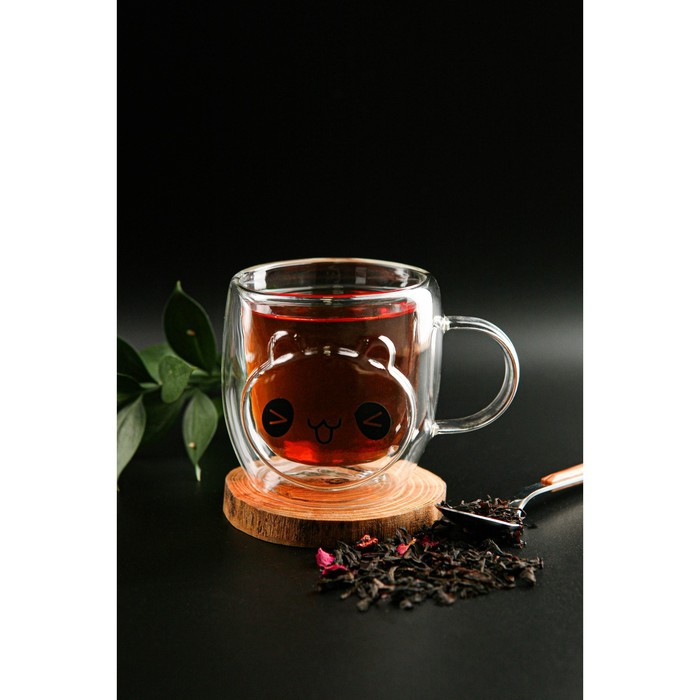 Кружка стеклянная с двойными стенками «Панда», 300 мл Кружка стеклянная с двойными стенками «Панда», 300 мл