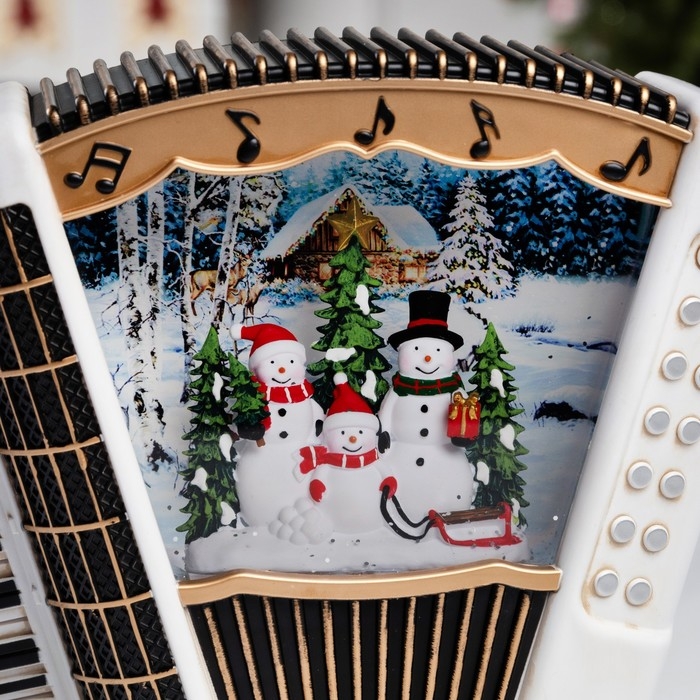 Фигура светодиодная «Семья снеговиков», 18.5х6.3х23 см, музыка, батарейки ААх3 (не в комплекте), USB, свечение тёплое белое Фигура светодиодная «Семья снеговиков», 18.5х6.3х23 см, музыка, батарейки ААх3 (не в комплекте), USB, свечение тёплое белое