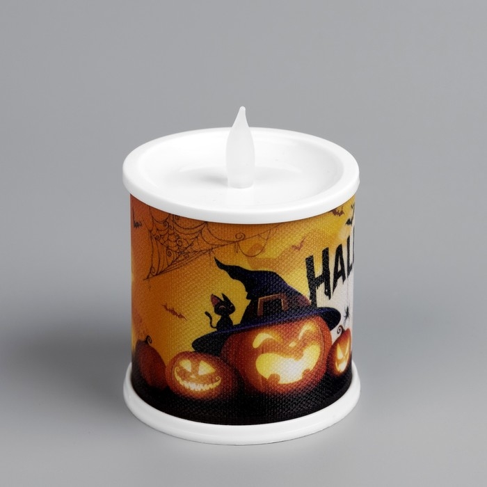 Светодиодная фигура «Свеча Хэллоуин» 7.5 × 10 × 7.5 см, пластик, батарейки AG13х3 (в комплекте), свечение тёплое белое Светодиодная фигура «Свеча Хэллоуин» 7.5 × 10 × 7.5 см, пластик, батарейки AG13х3 (в комплекте), свечение тёплое белое