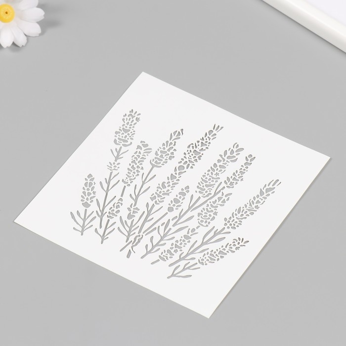 Трафарет пластиковый Трафарет пластиковый "Лаванда" 15х15 см