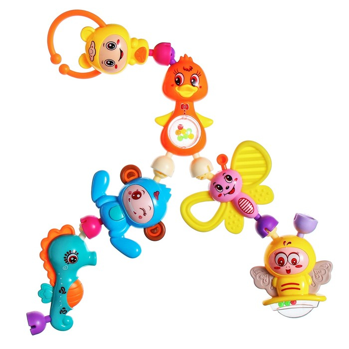 Набор погремушек «Собери меня», 6 шт., яркие цвета, Крошка Я Набор погремушек «Собери меня», 6 шт., яркие цвета, Крошка Я