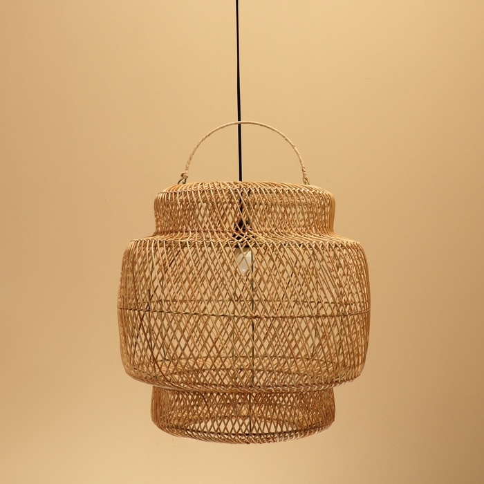 Светильник потолочный из ротанга Светильник потолочный из ротанга "Герман" 1х120Вт, Е27, 50х50х50 см