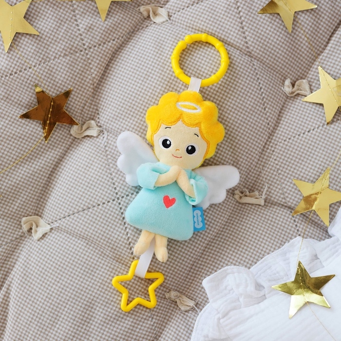 Мягкая подвеска - игрушка Мякиши «Ангел», 32 см, на кроватку и коляску