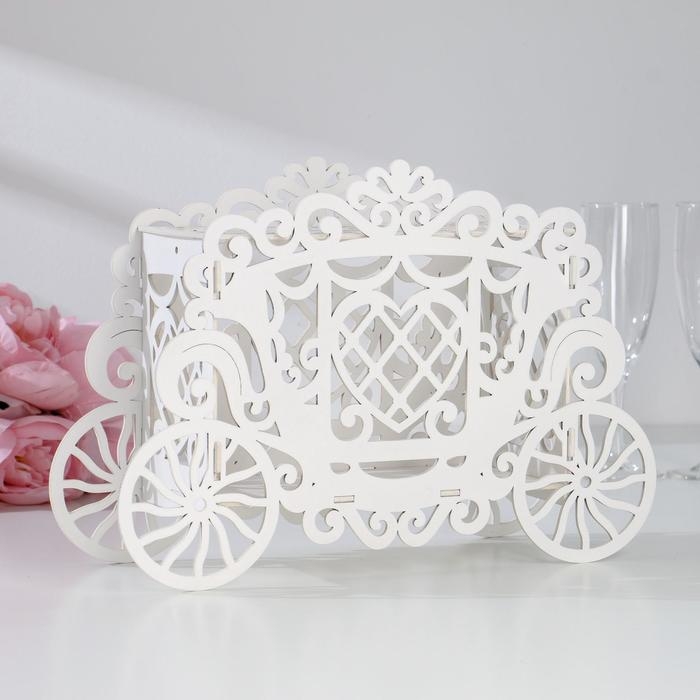 Семейный банк Семейный банк "Карета", белый, сборный, 32,5 х 11,5 х 22,5 см