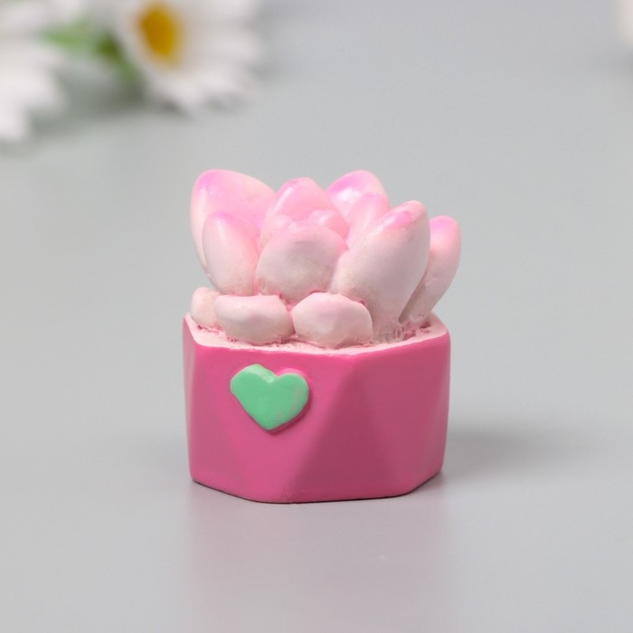 Сувенир полистоун  Сувенир полистоун "Кактус в горшочке" набор 4 шт 4х2,5х3 см